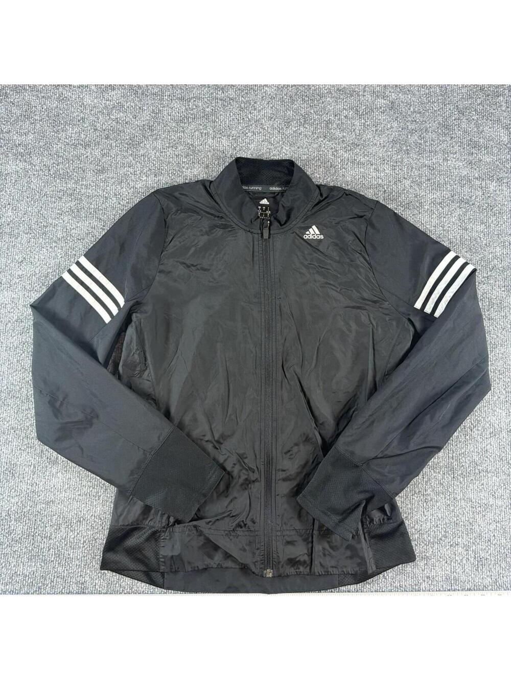 Adidas Black‎ Lightweight Athletic ZipUp Jacket S - Activewear, Running